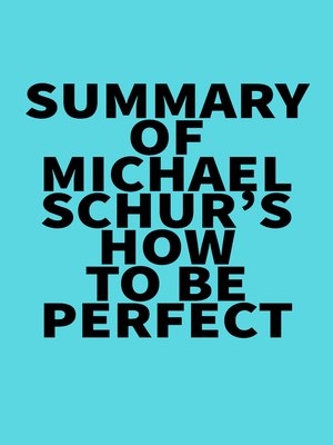 cover image of Summary of Michael Schur's How to Be Perfect
